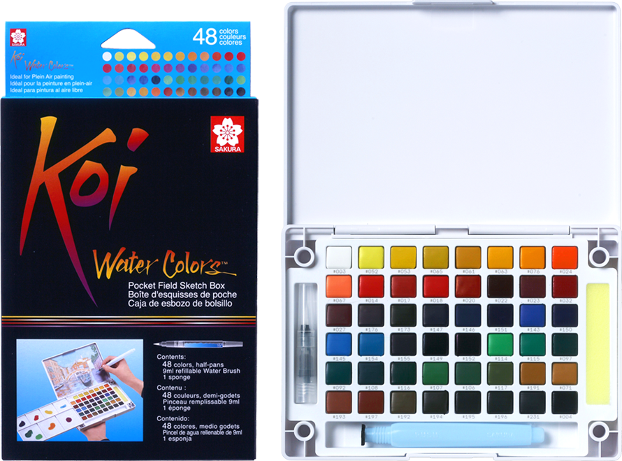Koi Water Colors Pocket Field Sketch Box Sakura Color Products Corp
