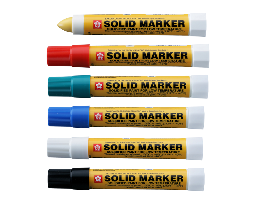 Sakura Solid Marker Industrial Markers Yellow Red Green Blue Black White  XSC#3 XSC#19 XSC#29 XSC#36 XSC#49 XSC#50 Under Water Paint