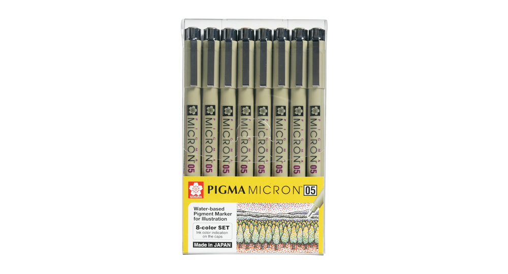  SAKURA Black Pigma Micron PN Pens .45mm 3/Pkg, 3