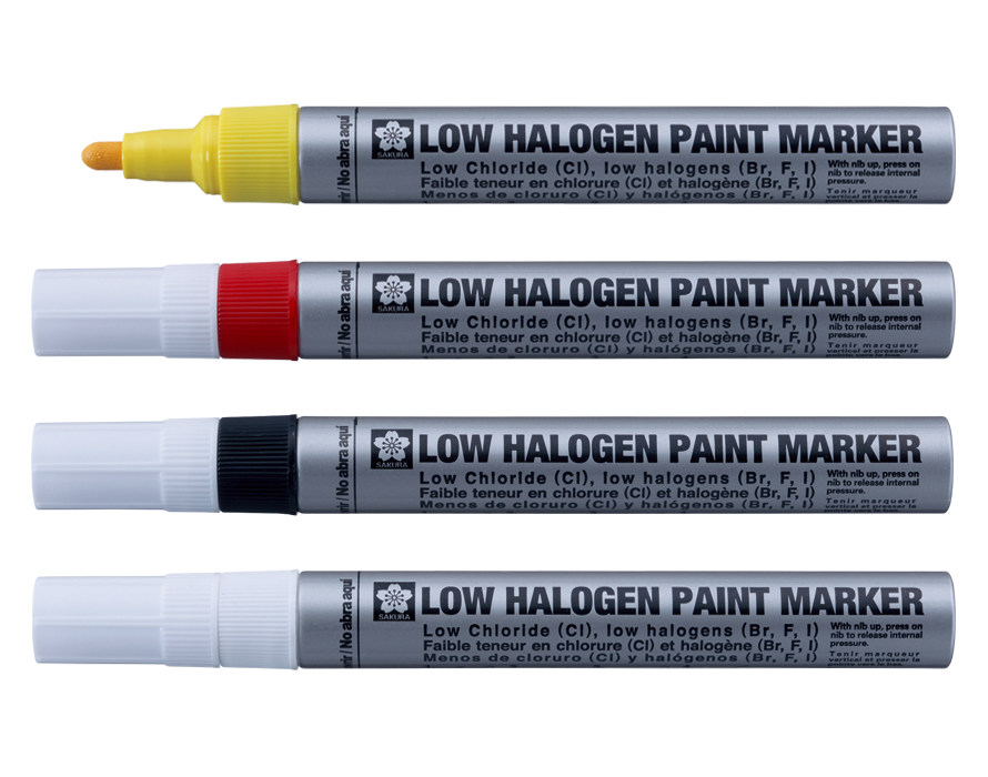 Sakura Solidified Paint Low Halogen Marker Black Box of 12