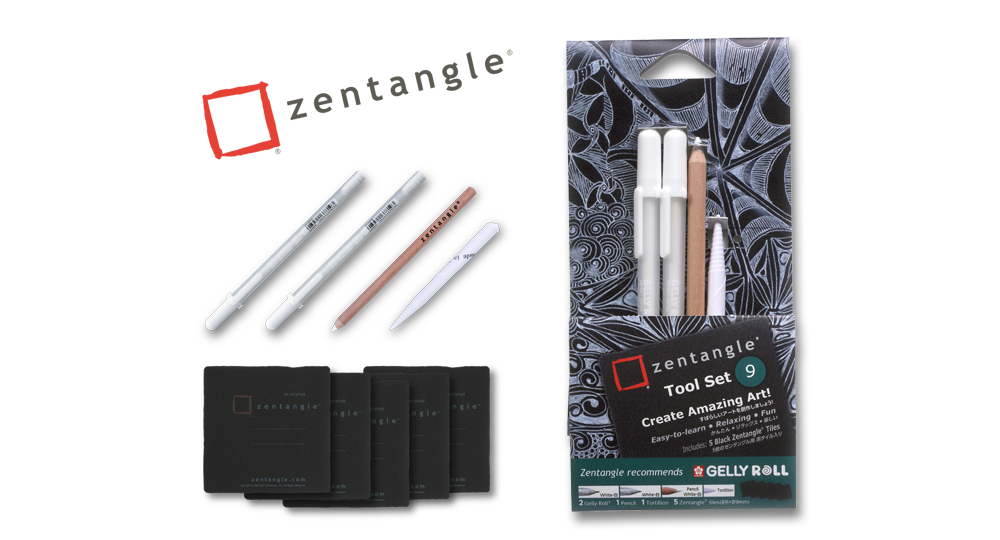 Sakura Zentangle Apprentice Classroom Pack - DVD, Pigma Pens, Pencils, and  White Paper Zentangle Tiles - 193 Pieces