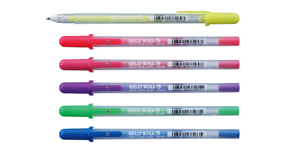Jelly Roll Roller Moonlight Gel Pens - Colored Ink Colors - 10 Pack New